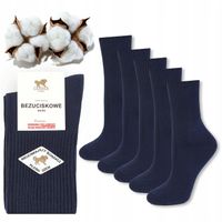 Skarpetki Damskie Bawełniane Bezuciskowe Polskie Cerber 39/42 Granat
