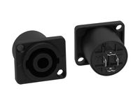 Gniazdo SPEAKON (SPIKON) montażowe kwadrat