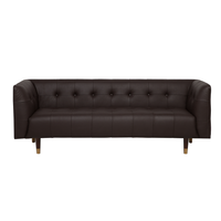 Sofa 3-osobowa skórzana brązowa BYSKE