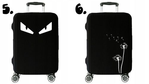 Pokrowiec na Walizkę Ochronny Etui Trzy Rozmiary S M L Czarny z Tekstem na Arena.pl