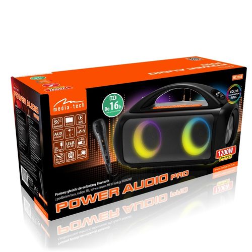 KARAOKE Głośnik przenośny bluetooth MT3184 MEDIA-TECH MIKROFON na Arena.pl