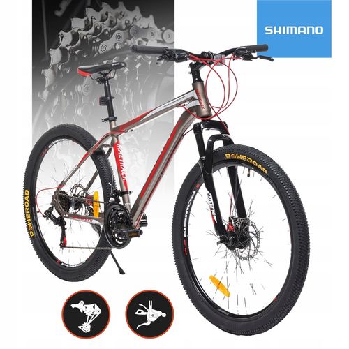 ROWER GÓRSKI MTB 26 SHIMANO 21 BIEGÓW SHIMANO 2 Tarcze RAMA 18" KOŁA 26" na Arena.pl