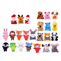 Kalendarz adwentowy na Boże Narodzenie 2024 z pluszowymi zabawkami,