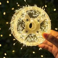 Lampki świąteczne drucik 1500 Led 50m IP44 Biały ciepły + pilot