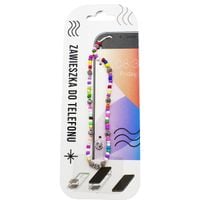 Zawieszka do telefonu - Mix kolorów z fioletowymi koralikami 039