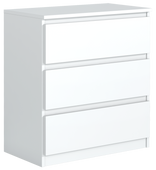 SZAFKA KOMODA 3 SZUFLADY BIAŁA SALON