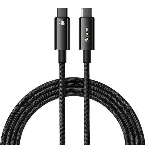kabel usb-c do usb-c baseus tungsten gold 240w 2 m (czarny) na Arena.pl