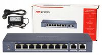 SWITCH PoE HIKVISION 8x POE 2x LAN 100Mps do kamer