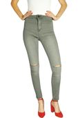 Forever21 Grafitowe Jeansy z Dziurami - 42 / XL