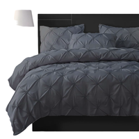 Komplet Pościeli Szara Mikrofibra 135x220 80x80 Miękka Oeko Tex