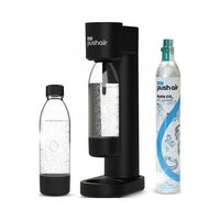 Saturator do wody Dafi PushAir + 2x butelka 0,7 L + nabój CO2 zestaw czarny