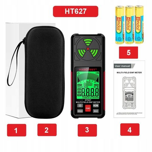 MIERNIK POLA ELEKTROMAGNETYCZNEGO EMF TESTER FAL RADIOWYCH HABOTEST HT627 na Arena.pl
