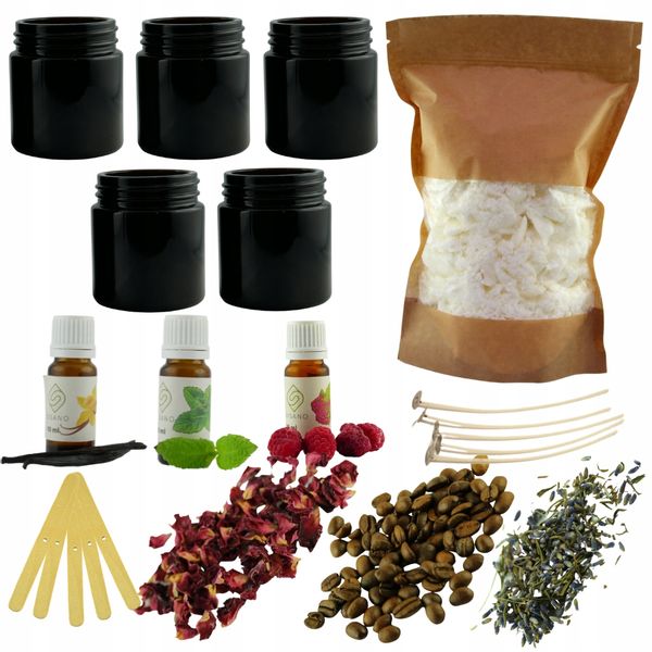 Zestaw do robienia swiec DIY wosk sojowy zdjęcie 1