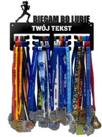 Wieszak na medale BIEGAM BO LUBIĘ twoje imię dowolny tekst 211.1