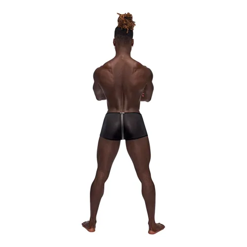 male power landing strip mini short xl czarne szorty z matowymi wstawkami na Arena.pl