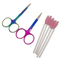 zestaw nożyczek do paznokci i szczoteczki do brwi