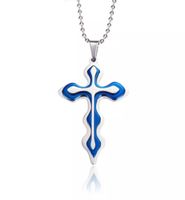 Krzyż Hip Hop Punk Cross Krzyż Koreański Niebieski