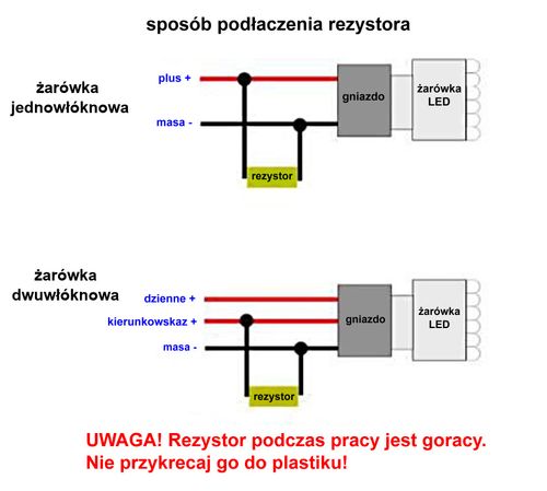Rezystor - dekoder błędu CAN 5W 36 Ohm 12V pozycja na Arena.pl