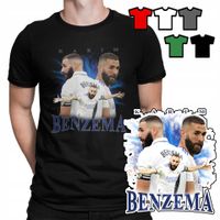 KOSZULKA T-SHIRT MĘSKI WZORY WYBÓR - Karim Benzema PIŁKARZ PIŁKA - L