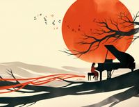 Plakat 65x50cm Pianistka