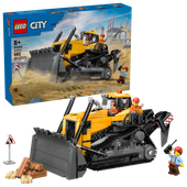 LEGO City Żółty buldożer 60466 pojazd budowlany z silnikiem i osobami 60466