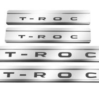 Listwa progowa VOLKSWAGEN T-ROC Stal nierdzewna 304 połysk z czarnymi liter