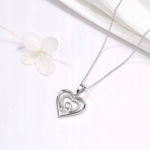 Srebrny łańcuszek komunijny naszyjnik medalik na komunię dla dziewczynki na Arena.pl