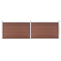 Ogrodzenie ogrodowe WPC, 353 x 106 cm, brązowe