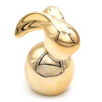 ZAJĄCZEK WIELKANOCNY ZŁOTY KRÓLIK FIGURKA DO STROIKA