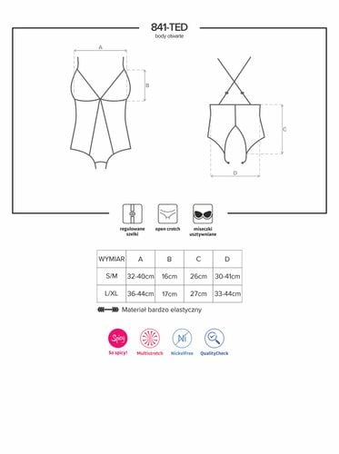 bielizna 841 ted 1 body  s/m na Arena.pl
