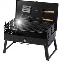 Grill Węglowy Turystyczny XXL Przenośny Składany Walizka + Akcesoria