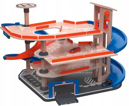 DUŻY DREWNIANY PARKING Z SAMOCHODAMI RUCHOMA WINDA na Arena.pl