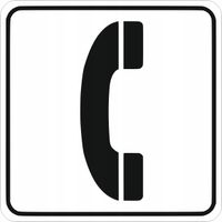Tabliczka informacyjna Grawerowana 10x10 cm piktogram Telefon