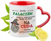 Kubek Dla Palacza Czerwony Z Uszkiem W Kształcie Serca Na Prezent