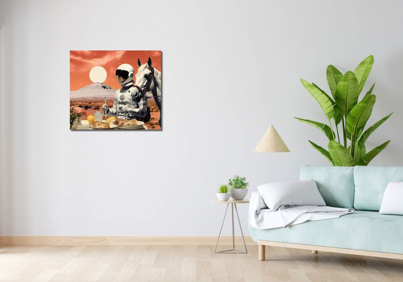Obraz 70x60cm Obiad na Marsie zdjęcie 2