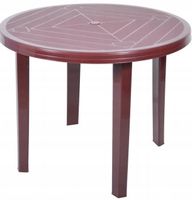 BORDOWY OGRODOWY ZESTAW 4+1 KRZESŁA STÓŁ PLASTIK