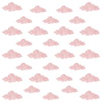 Naklejki Dla Dzieci Różowe Chmury Pastelowe Chmurki Boho Zestaw 120x60cm