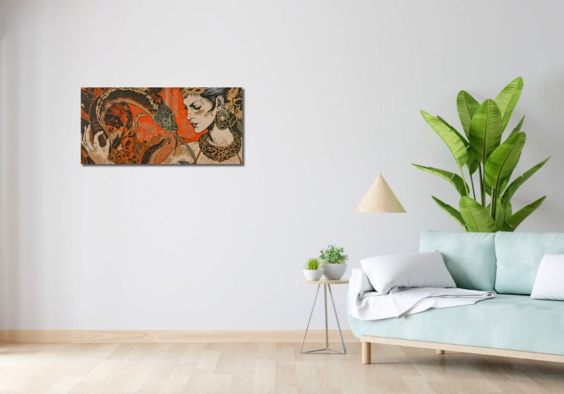 Obraz 90x40cm Rozmowa z Wężem zdjęcie 2
