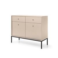 Beżowa komoda 2-drzwiowa z szufladami MOLLY