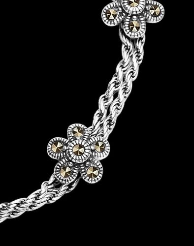 bransoletka ﻿srebro ﻿i markazyty na Arena.pl