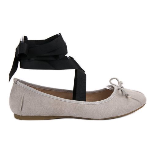 Szare Wiązane Baleriny r.38 na Arena.pl