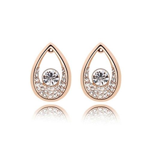 KOMPLET SWAROVSKI ELEMENTS ŁEZKI BIAŁE VA62 na Arena.pl