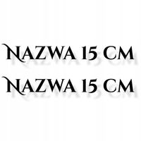 2x NAZWA ŁODZI naklejki łódź żaglówka jacht