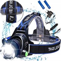 xa121 latarka czołowa led zoom cree xml t6 czołówka moc akumulator +