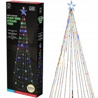 Choinka 370 diod LED 230 cm oświetlenie świąteczne zewnętrzne wielokolorowa