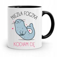 Kubek Czarny Dla Dziewczyny Niezła Foczka Prezent Z Nadrukiem Ze Zdjęciem