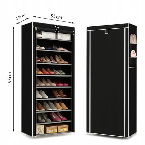 SZAFKA MATERIAŁOWA NA BUTY UBRANIA REGAŁ PÓŁKA GARDEROBA 9 PÓŁEK DUŻA na Arena.pl