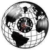 Zegar ścienny z płyty winylowej Mapa świata 500.14