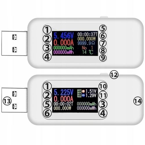 WOLTOMIERZ CYFROWY USB MIERNIK TESTER NAPIĘCIA AMPEROMIERZ WATOMIERZ LCD na Arena.pl