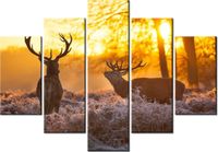 105CM 150CM OBRAZ 5 ELEM JELENIE DRUK